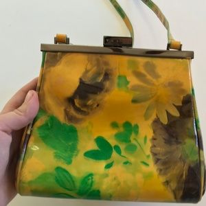 Via Spiga Yellow Floral Handbag